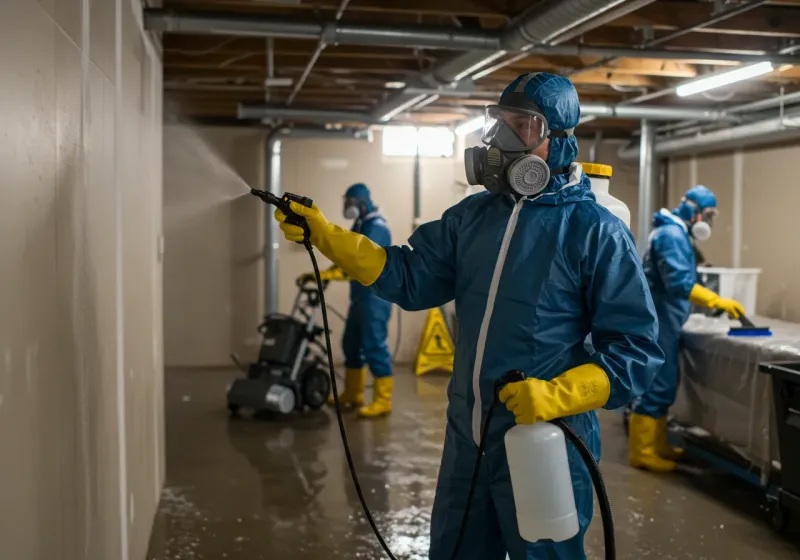 Basement Sanitization and Antimicrobial Treatment process in Wilmerding, PA