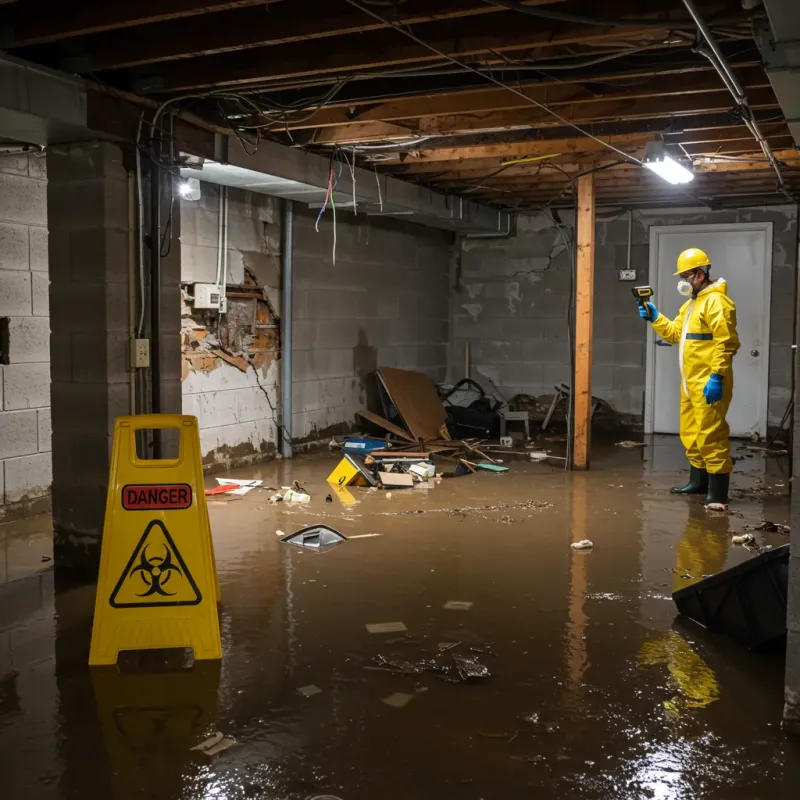 Flooded Basement Electrical Hazard in Wilmerding, PA Property